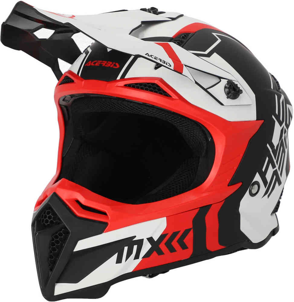 Профиль 5 Шлем для мотокросса Acerbis, белый/красный profile