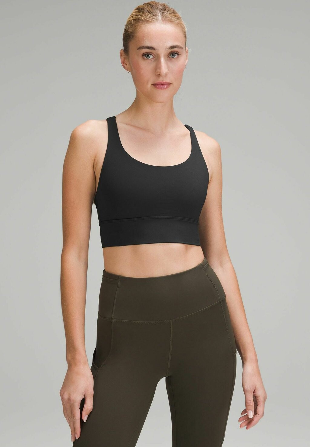 

Спортивный бюстгальтер средней поддержки Energy Longline lululemon, черный