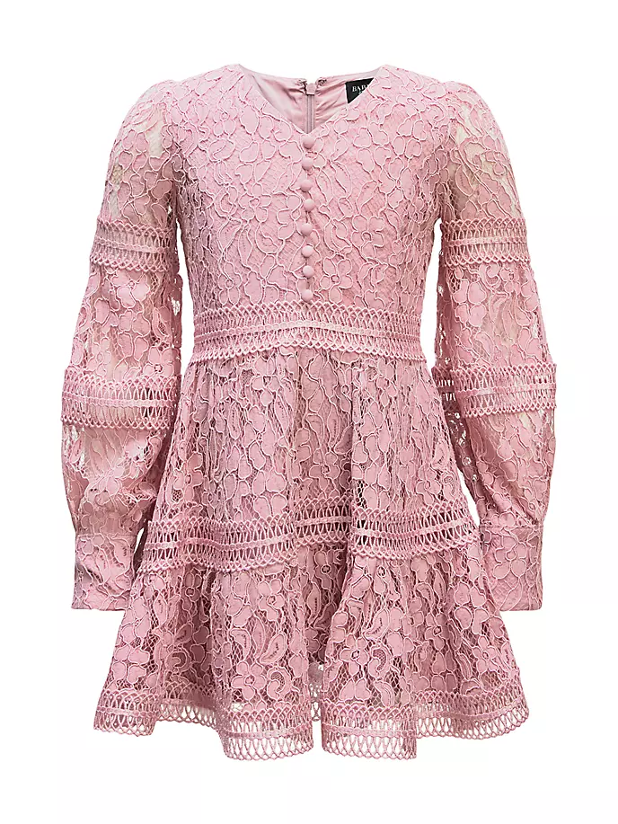 Кружевное мини-платье Venice для девочек Bardot Junior, цвет dusty pink