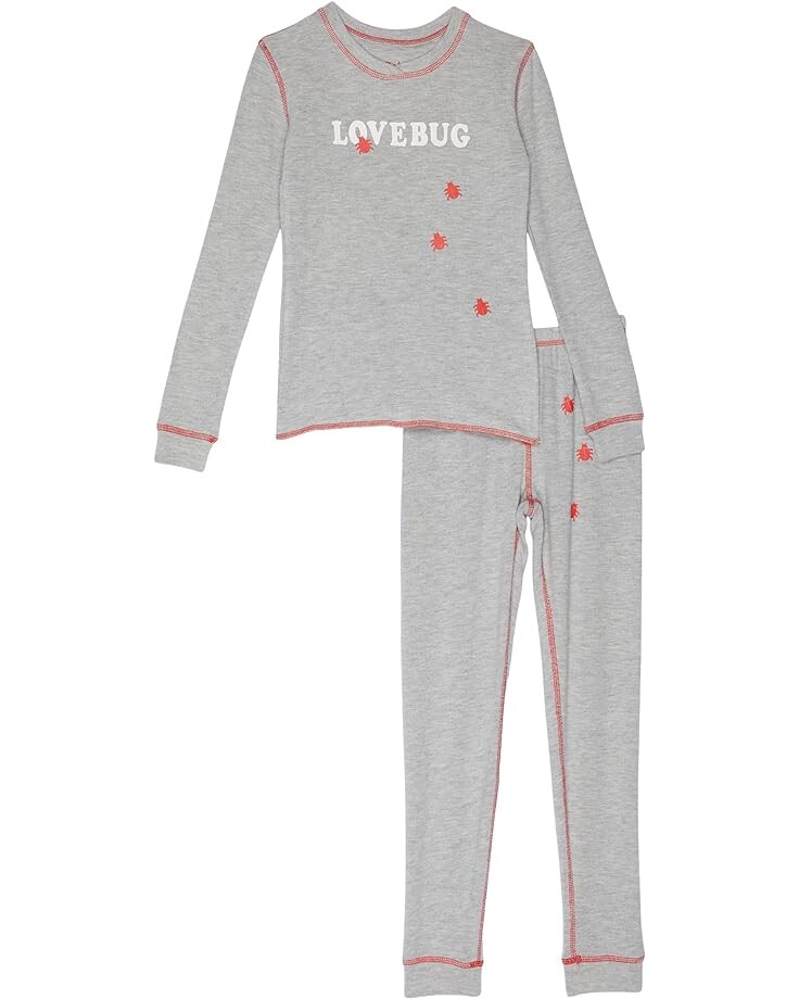 

Пижамный комплект P.J. Salvage Lovebug Peachy Two-Piece Jammie Set, цвет Heather Grey