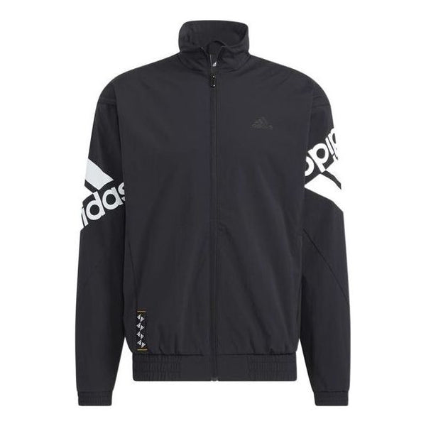 Куртка adidas Fi Bp1 Wvj Casual Sports Stand Collar Logo Jacket Black, черный