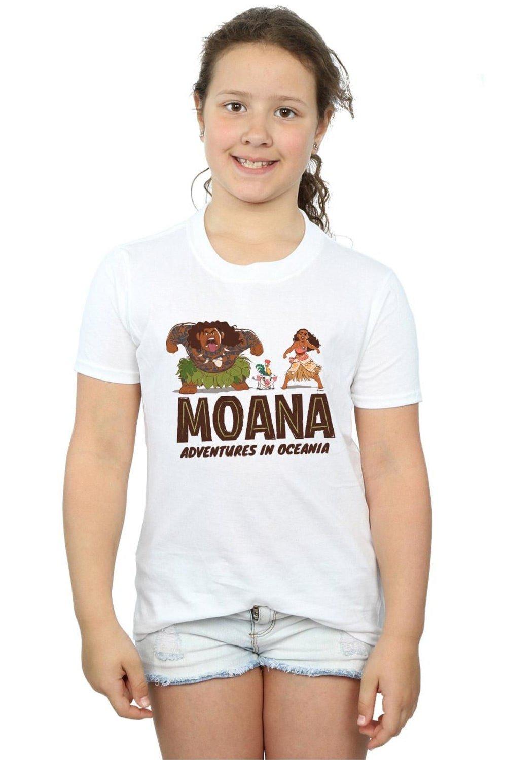 Хлопковая футболка «Моана: Приключения в Океании» Disney, белый