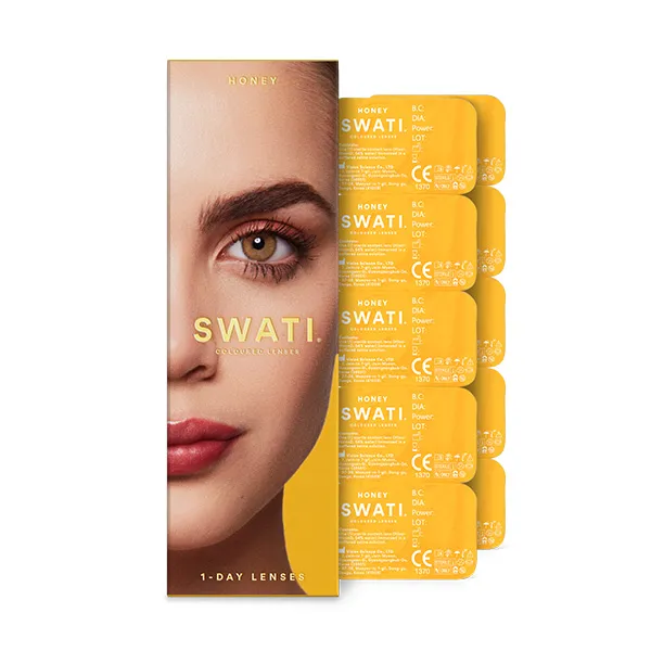 

Цветные контактные линзы 1 день 1-Day Coloured Lenses Swati, цвет honey