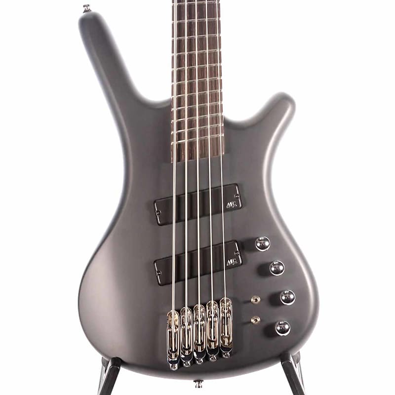 Басс гитара Warwick RockBass Corvette Multiscale 5 String Bass - Solid Black Satin