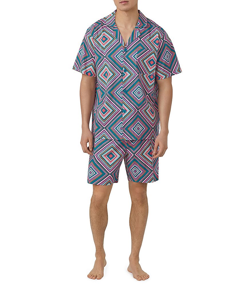 Пижама Bedhead Пижама с короткими рукавами Diamond Geo Пижамный комплект из 2 предметов BedHead Pajamas, синий
