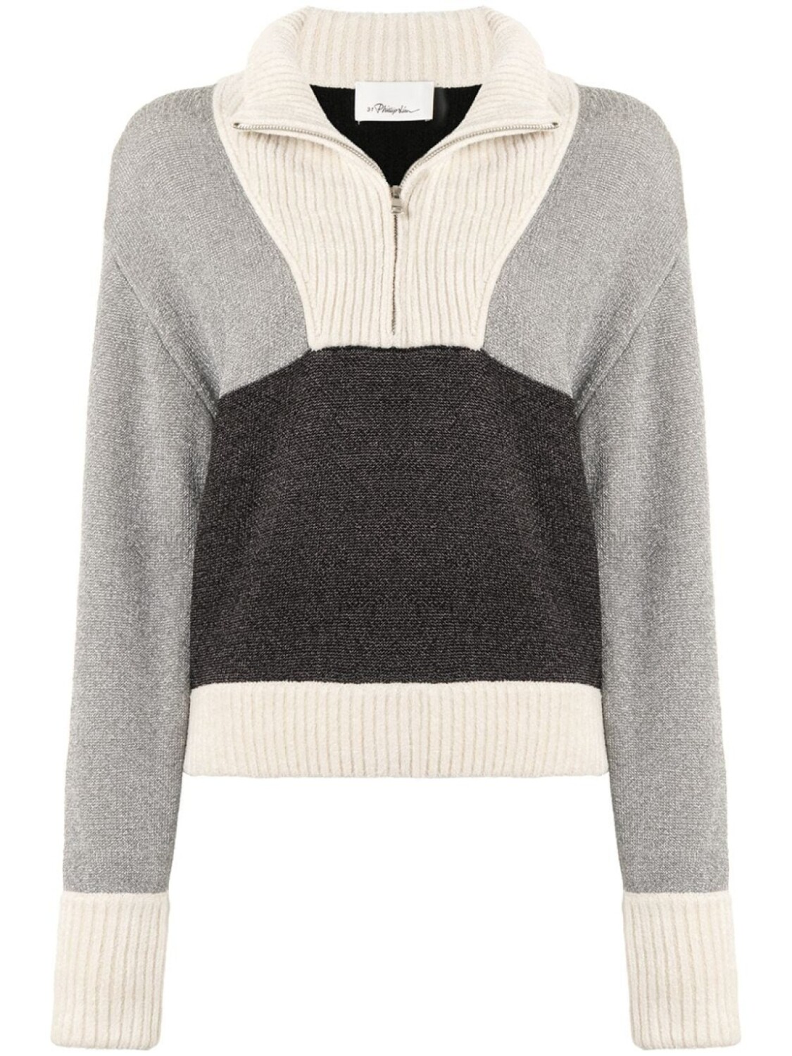 

Джемпер со вставками 3.1 Phillip Lim, серебристый