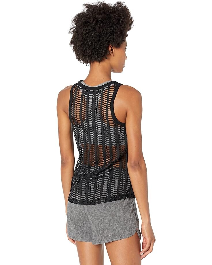 

Топ Blanc Noir Linear Mesh Tank Top, черный