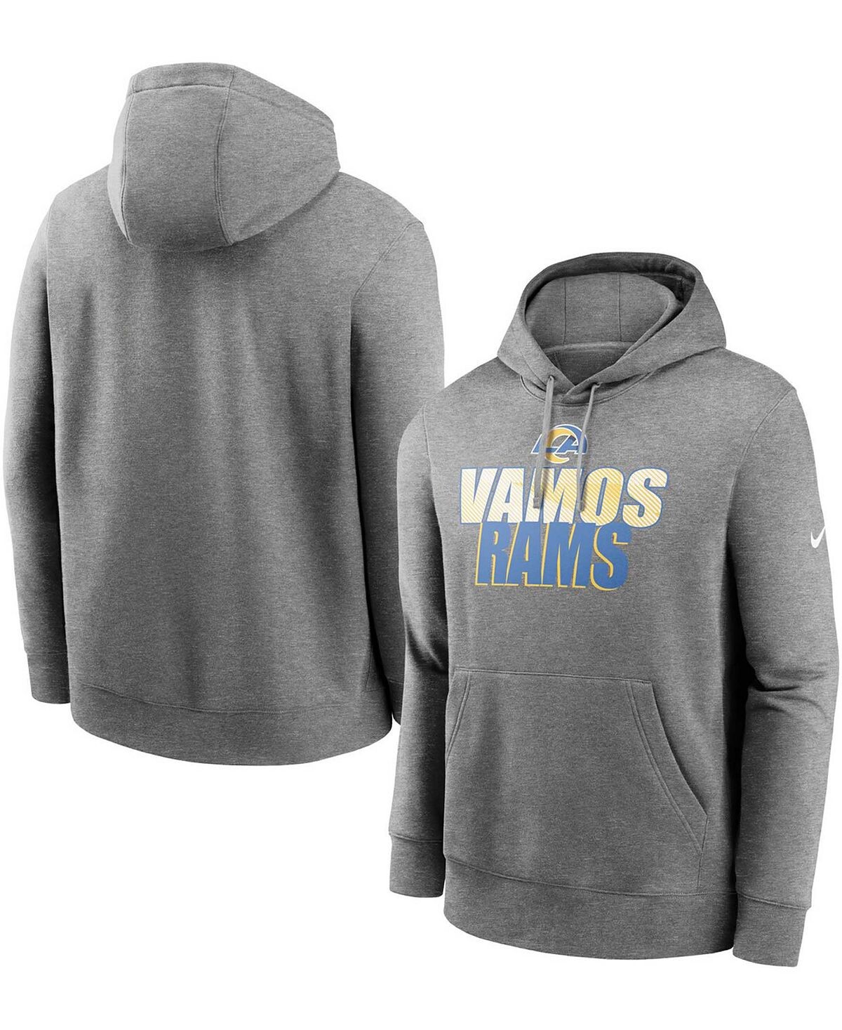 

Мужской темно-серый пуловер с капюшоном для местного клуба Los Angeles Rams Fan Gear Big and Tall Nike