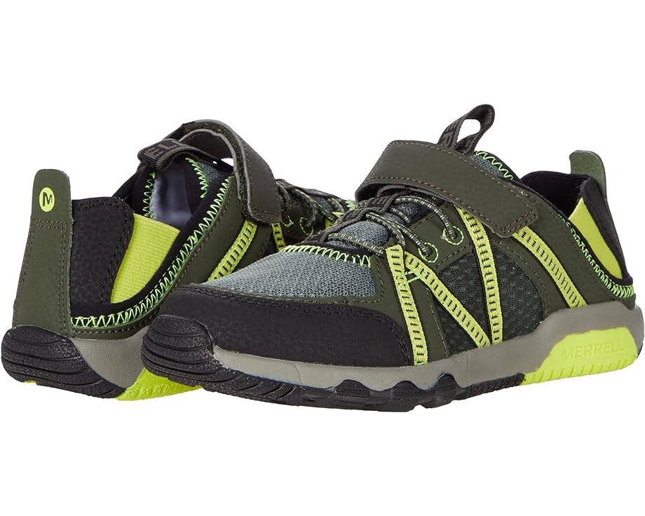 

Походные ботинки Merrell Hydro Free Roam, цвет Olive/Black/Lime Leather