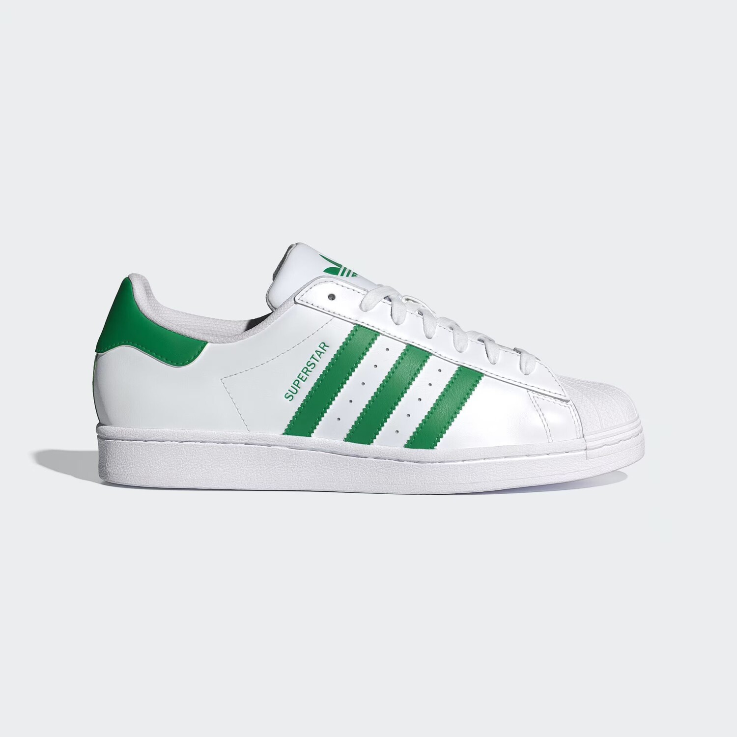 

Кроссовки суперзвезды Adidas, цвет Cloud White/Green/Cloud White