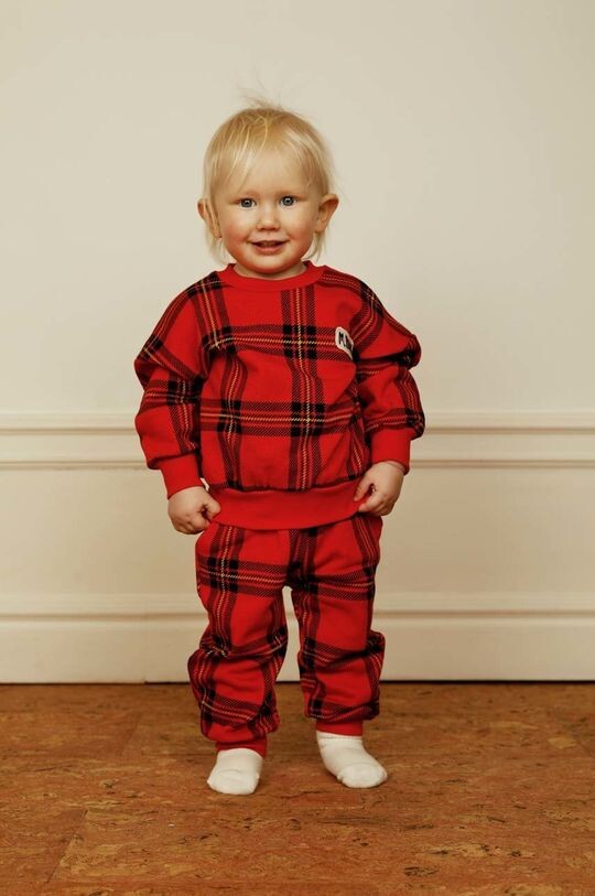 

Спортивные брюки из хлопка для мальчиков Mini Rodini, красный