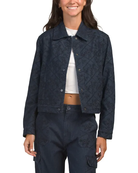 

Джинсовая куртка с вышивкой Solitaire, цвет Dark Wash