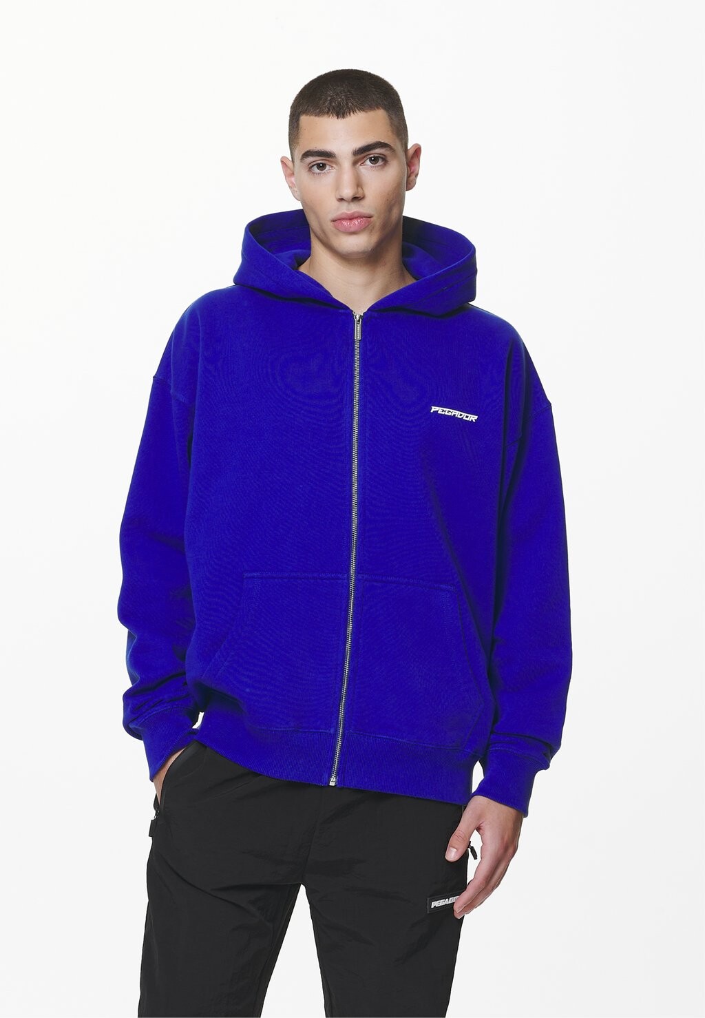 

Толстовка на молнии Pegador DEVON OVERSIZED JACKET, стираный бесконечный синий