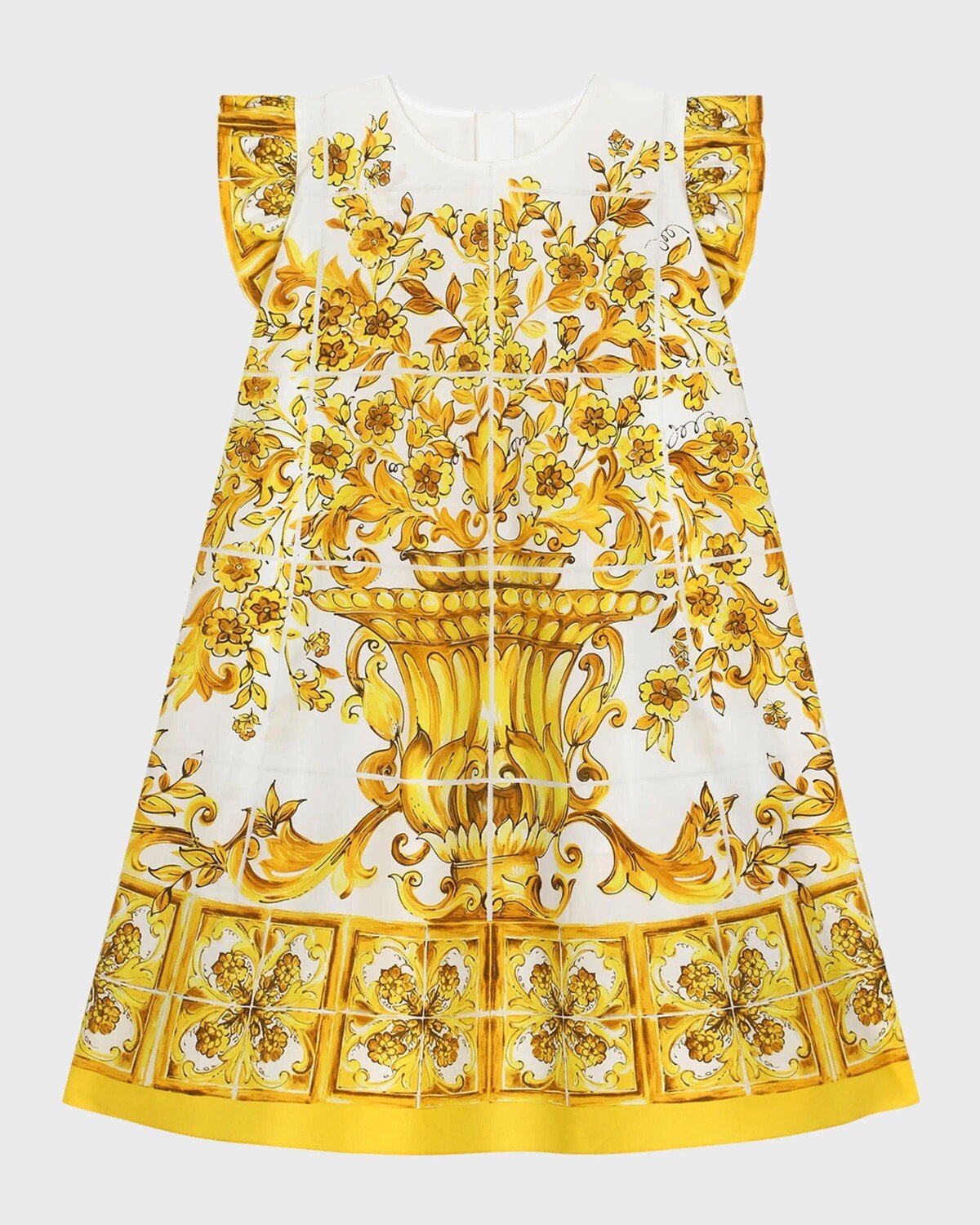 

Платье для девочки с принтом Майолика Dolce&Gabbana, цвет White Print