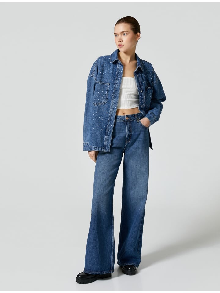 

Джинсовая куртка KOTON Blazer, цвет mittel indigo