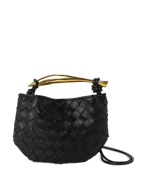 Мини-сумка с сардинами Bottega Veneta, цвет Black