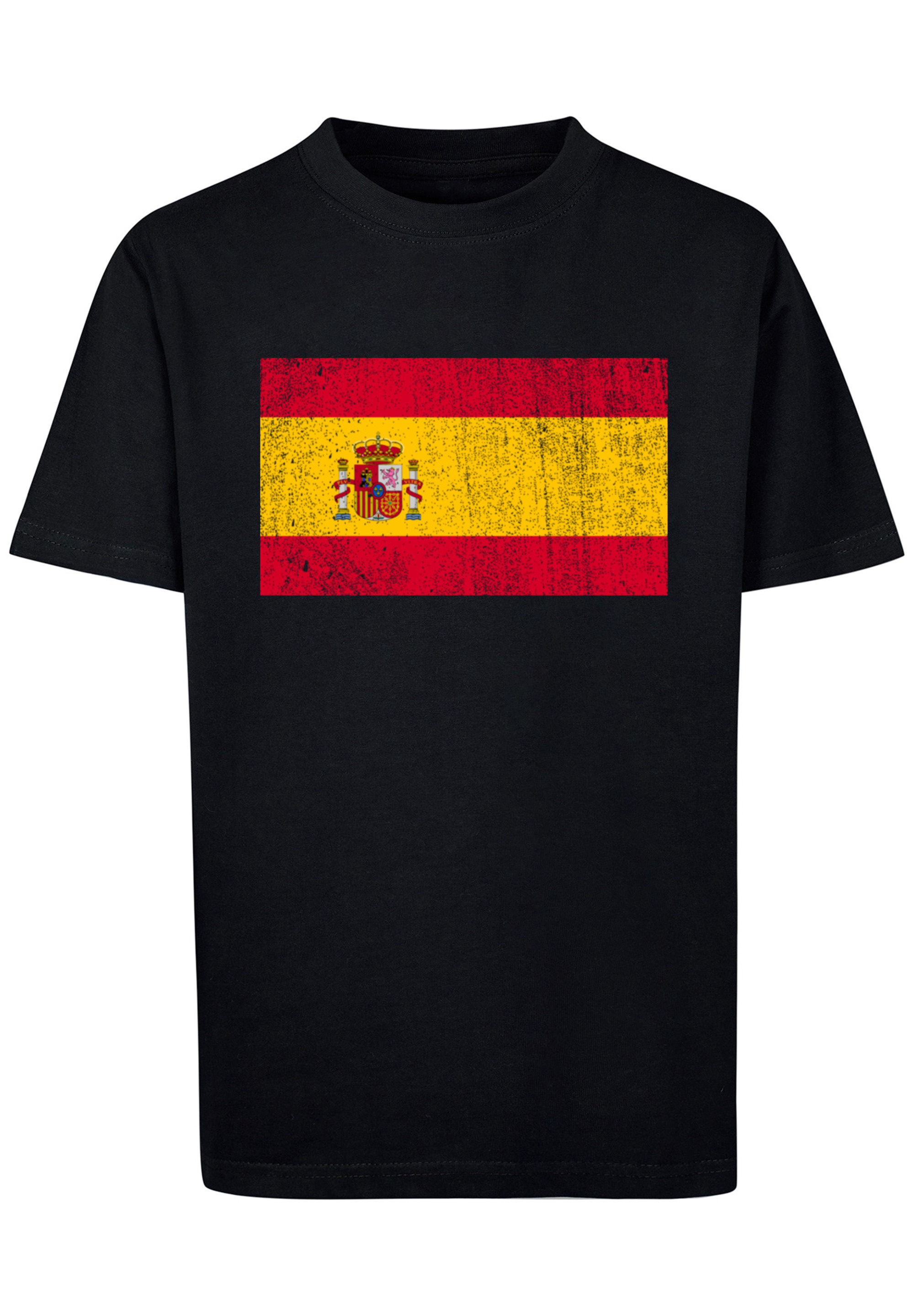 Футболка F4NT4STIC Spain Spanien Flagge distressed, черный
