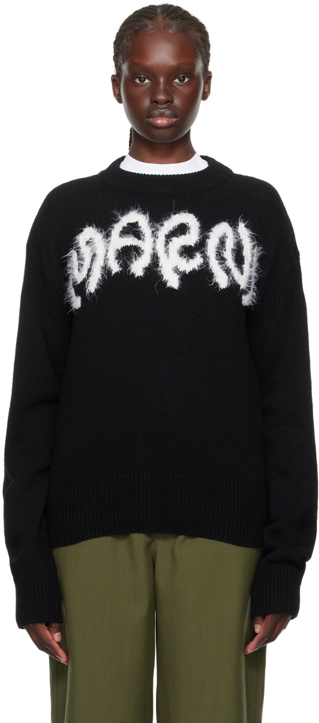 

Черный жаккардовый свитер Marni