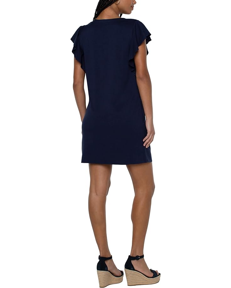 

Платье Liverpool Los Angeles Flutter Sleeve Dress, цвет Cosmic Navy