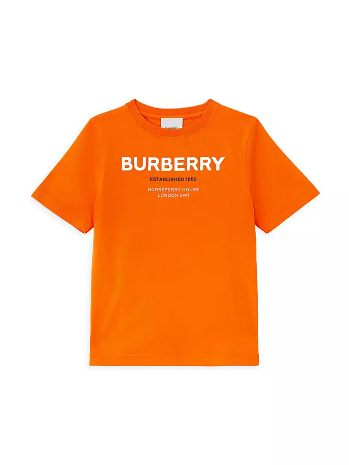 

Футболка Horseferry с логотипом Little Boy's & Boy's Burberry, коралл