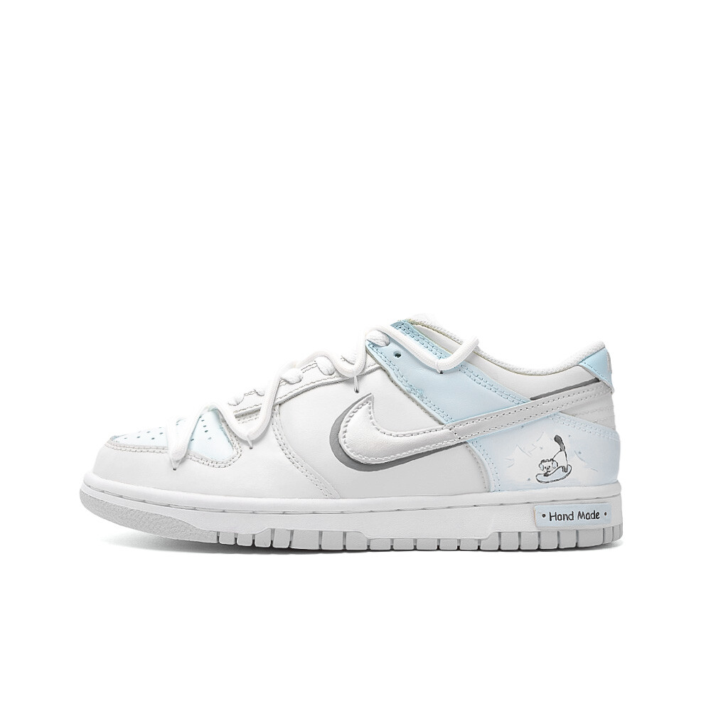 

Кроссовки Nike Dunk Skateboarding Shoes Women's Low-top Black, голубой