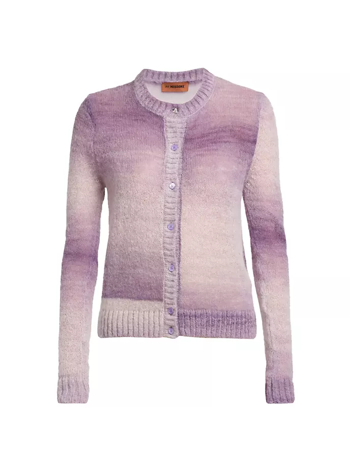 

Вязаный кардиган на пуговицах спереди Missoni, фиолетовый