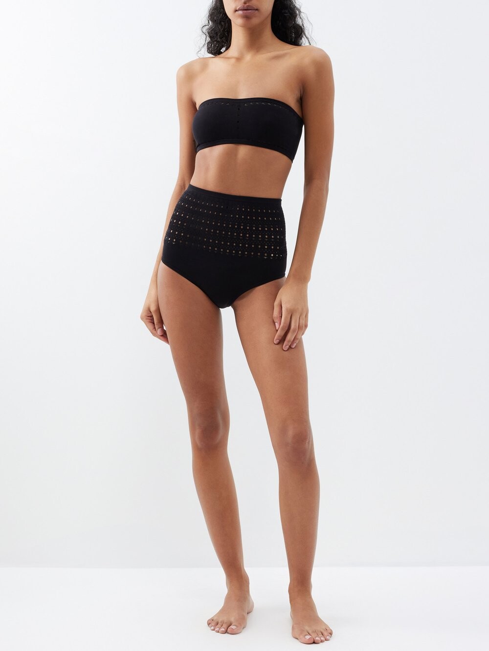 

Бикини vienne с перфорацией ALAÏA, черный