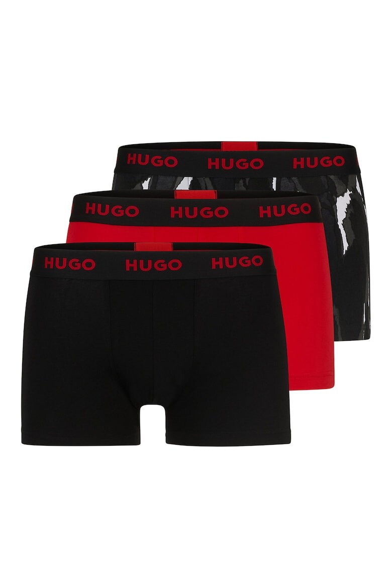 

Боксеры с логотипом - 3 пары Hugo, серый