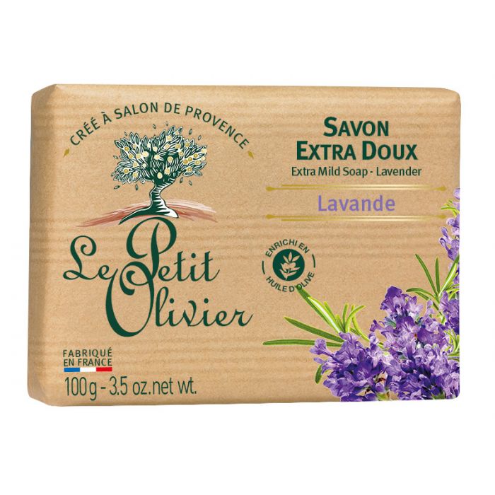 органикзон мыло лавандовое с цветками лаванды Мыло Pastilla Jabón Lavanda Le Petit Olivier, 100 gr
