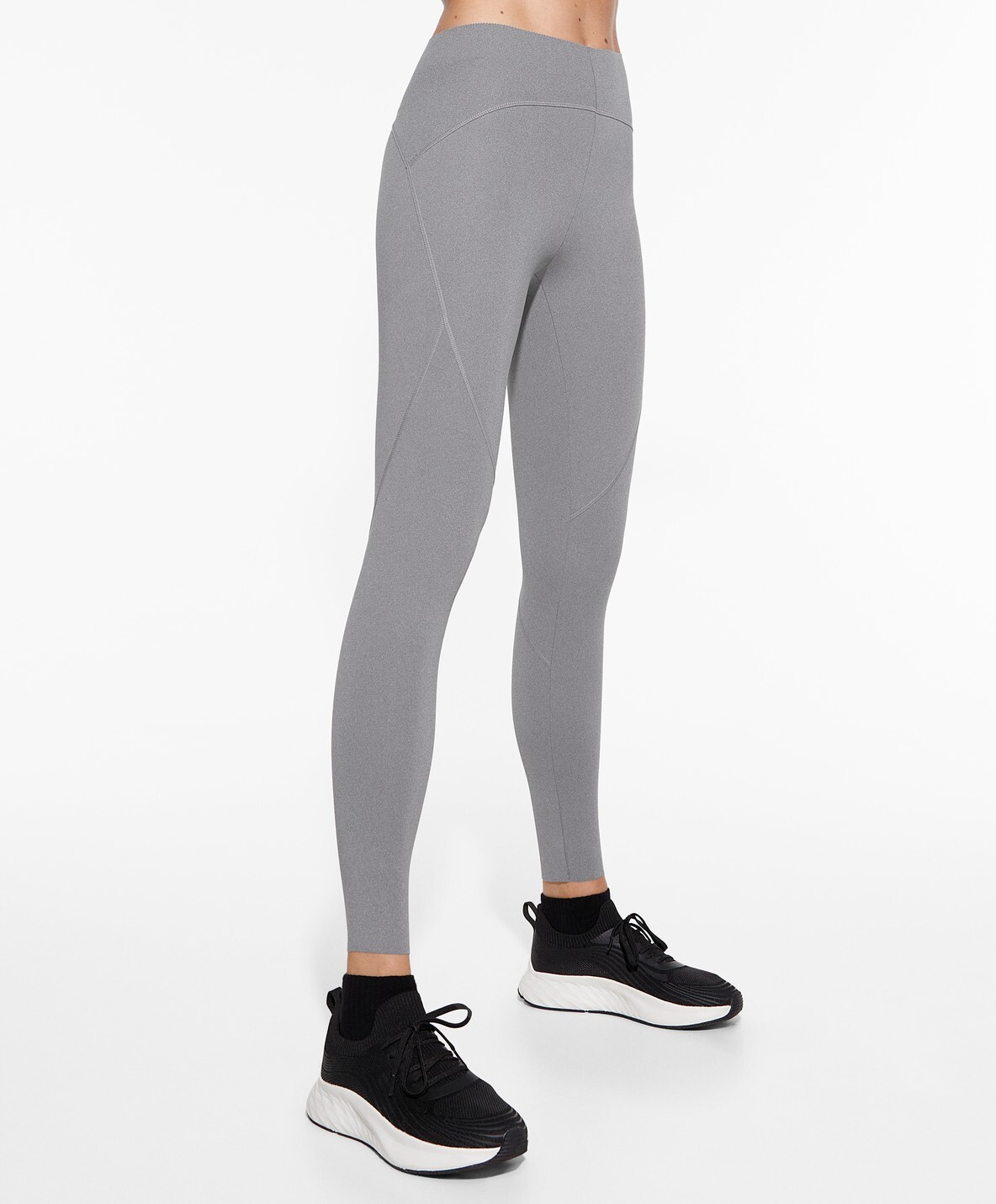 

Легинсы Oysho Basic Compressive Ankle-length, серый меланж