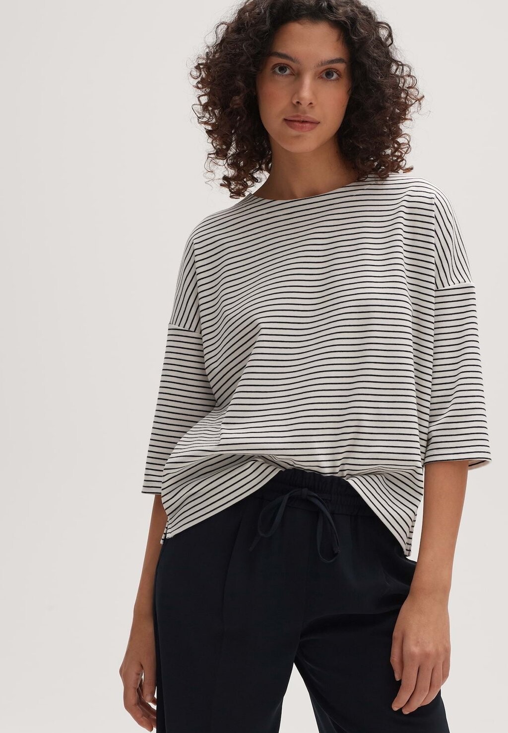 

Топ с длинными рукавами SEIFEN FINE STRIPE Opus, цвет coal blue