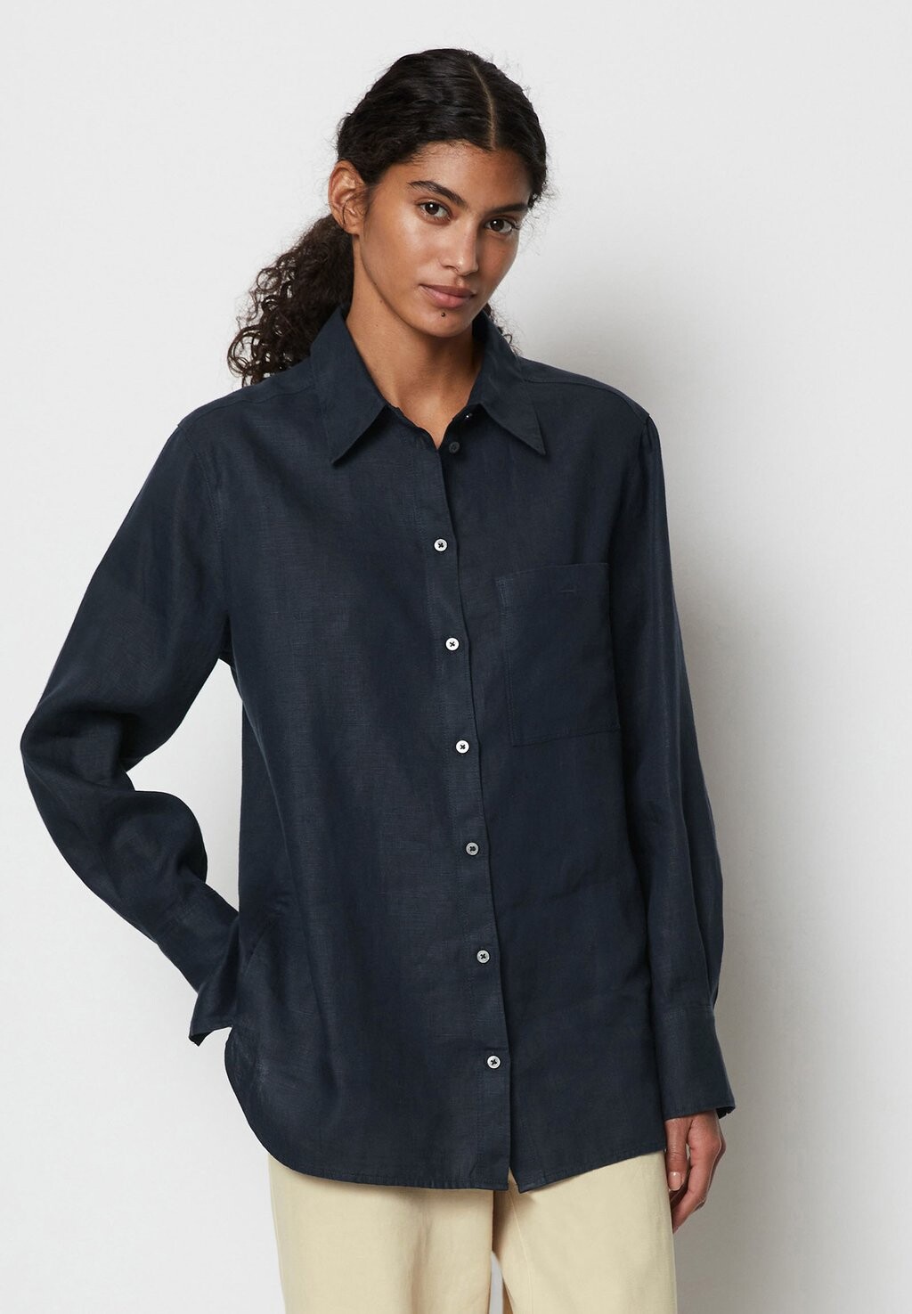 

Блузка-рубашка EASY SHAPED CHEST POCKET Marc O'Polo, цвет deep blue sea