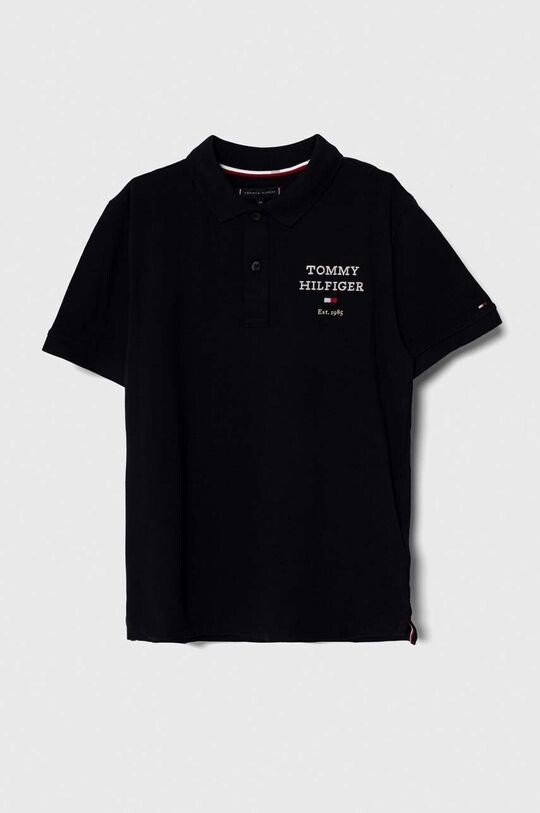 

Рубашка-поло из детской шерсти Tommy Hilfiger, темно-синий