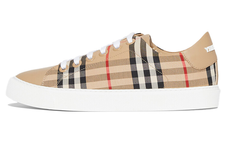 

Кожаные кроссовки Burberry VintagePattern Wmns Бежевые