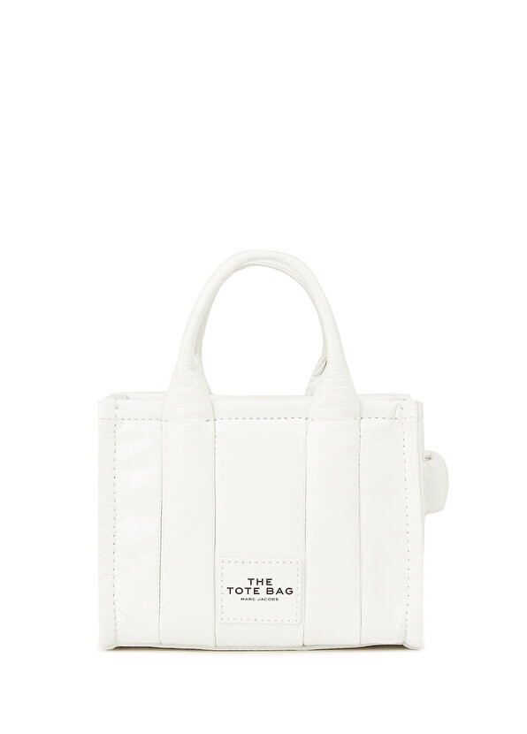 

Белая женская кожаная сумка micro tote Marc Jacobs