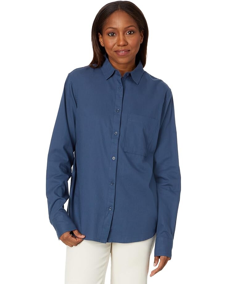 

Рубашка PACT The Sunset Classic Shirt, нави