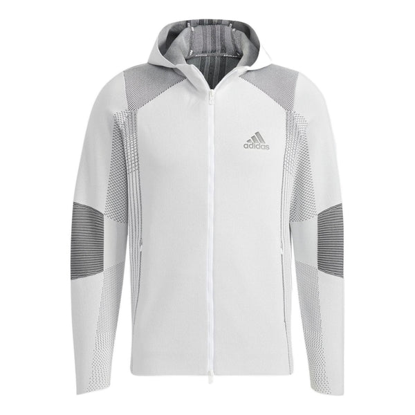 Куртка Men's adidas Logo Printing Solid Color Zipper Jacket White, мультиколор