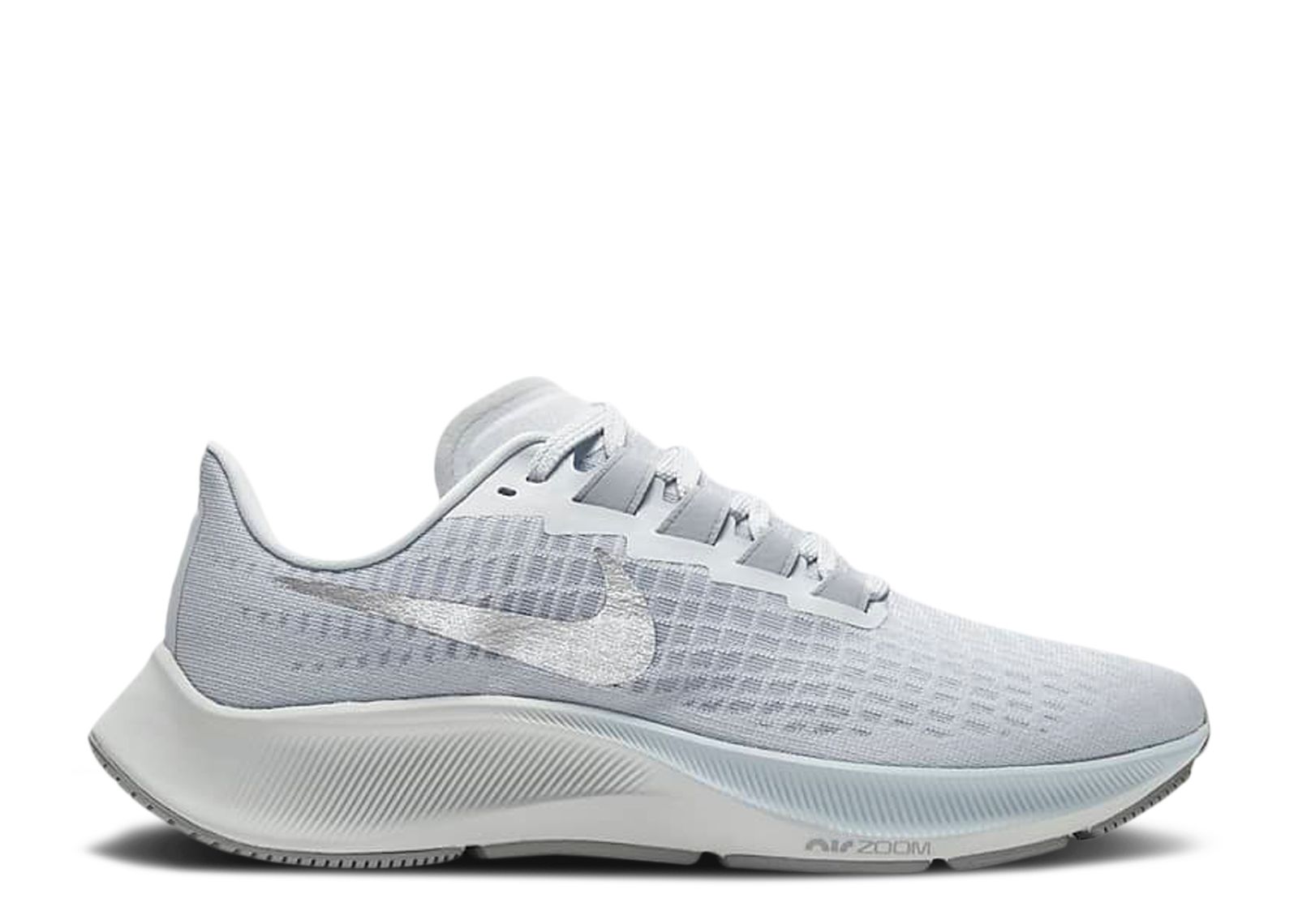Кроссовки Nike Wmns Air Zoom Pegasus 37 'Grey Metallic Silver', серый кроссовки nike wmns air zoom pegasus 40 white metallic silver белый