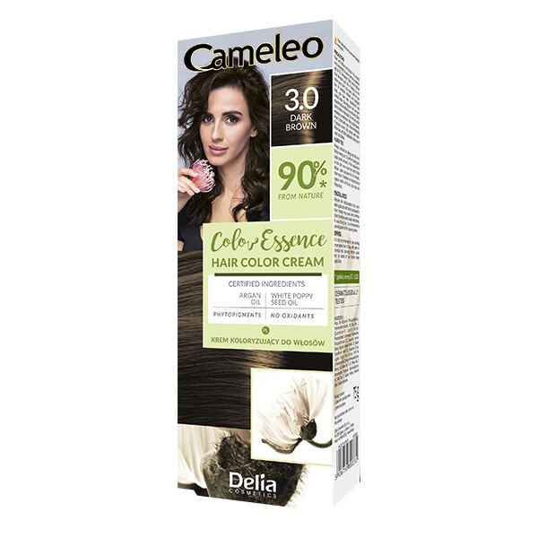 цена Краска для волос крем-3.0 темно-коричневый Delia Cameleo Color Essence, 75 гр