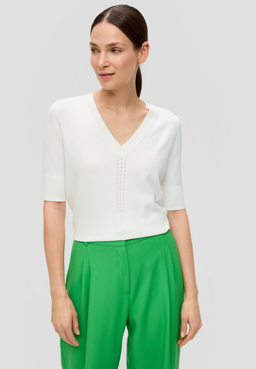 

Вязаный свитер MIT LOCHMUSTER s.Oliver BLACK LABEL, цвет creme