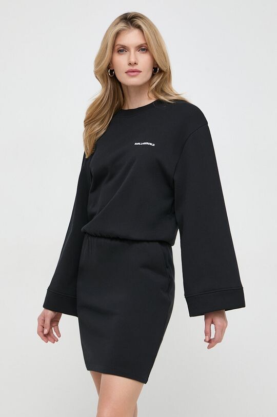 

Хлопковое платье Karl Lagerfeld, черный