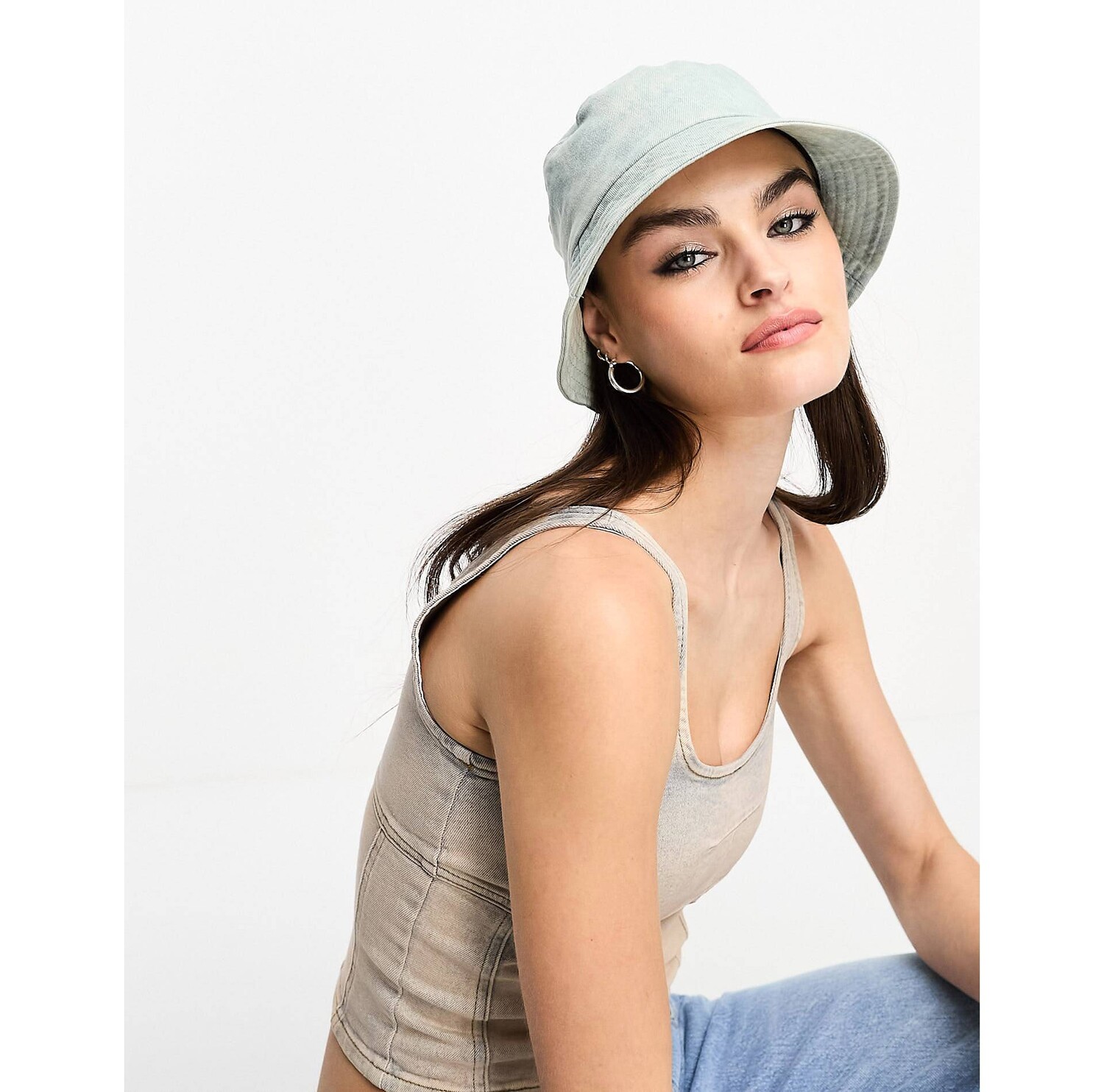 

Синее джинсовое ведро ASOS DESIGN