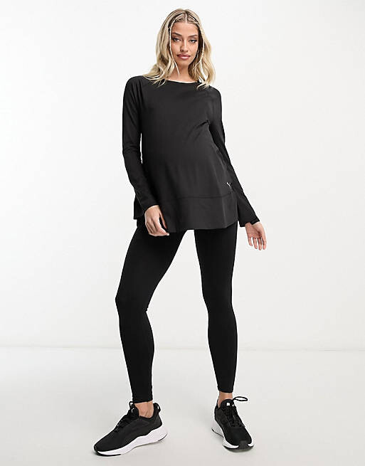 

Черный топ с длинными рукавами Puma Maternity Training