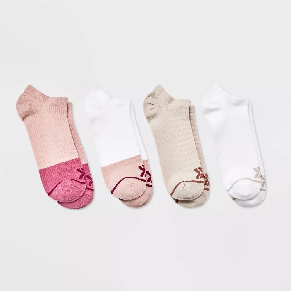 

Женские спортивные носки Colorblock No Show, 4 пары - All In Motion, цвет Pink