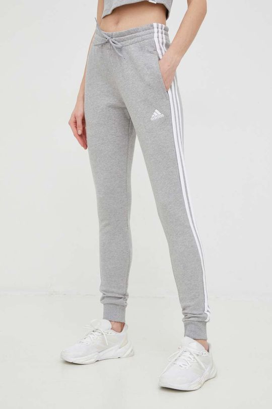 Спортивные брюки из хлопка adidas, серый