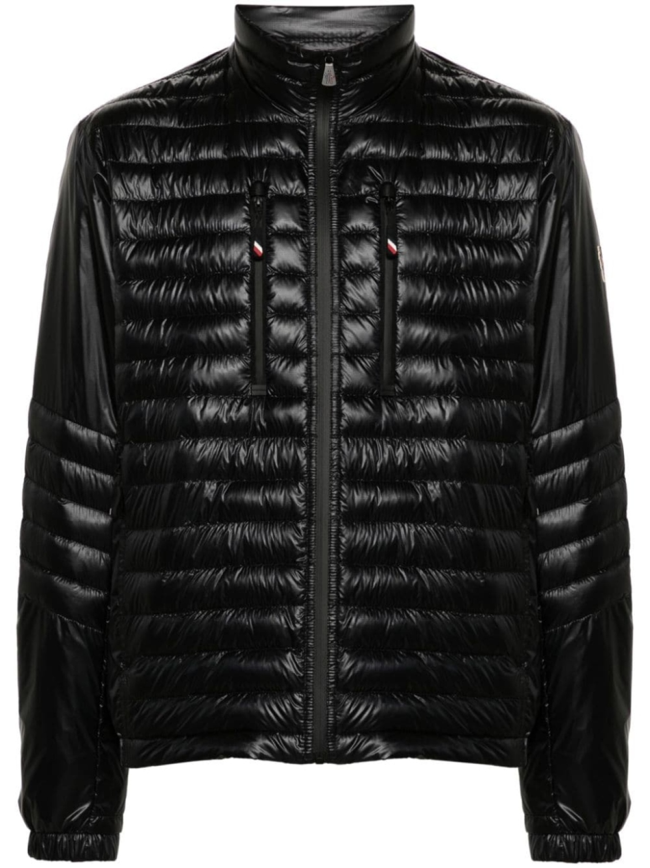 

Moncler Grenoble глянцевый пуховик, черный