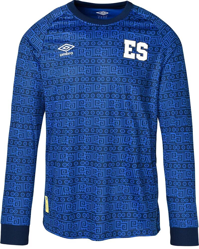 

Синяя предматчевая майка Umbro Сальвадор 2023 с длинными рукавами