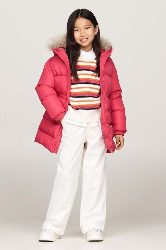

Детский пуховик Tommy Hilfiger, розовый