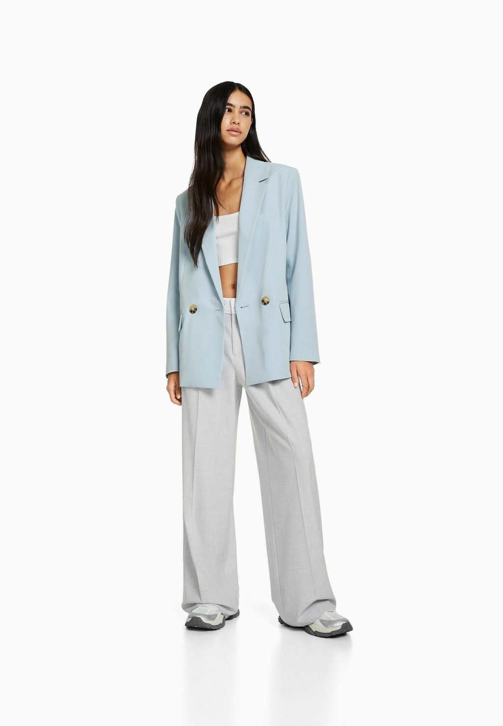 

Короткое пальто Bershka, синий