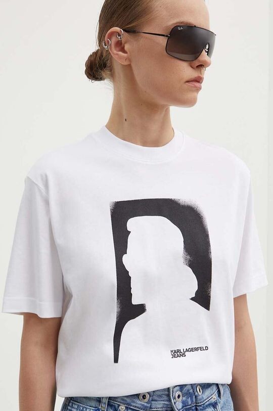 

Хлопковая футболка Karl Lagerfeld Jeans, белый